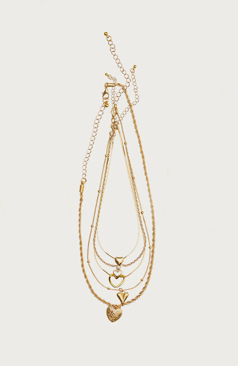 Big Heart Layered Necklace - Image 2