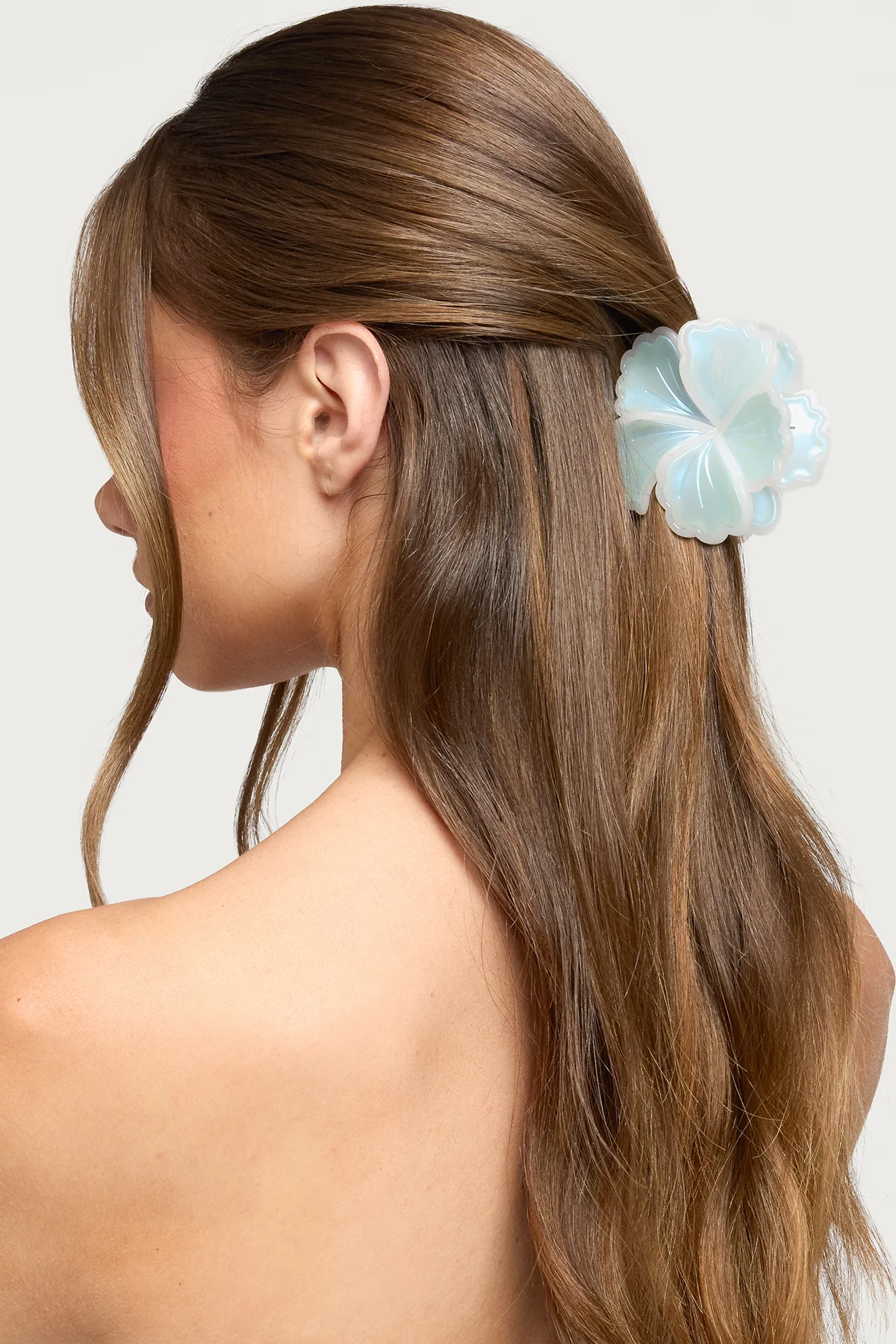 Iridescent Flower Claw Clip