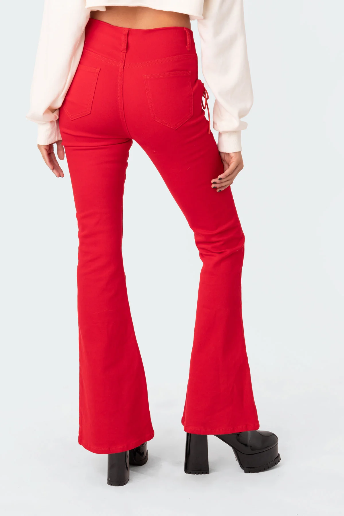 Engine Red Flared Jeans - Image 5