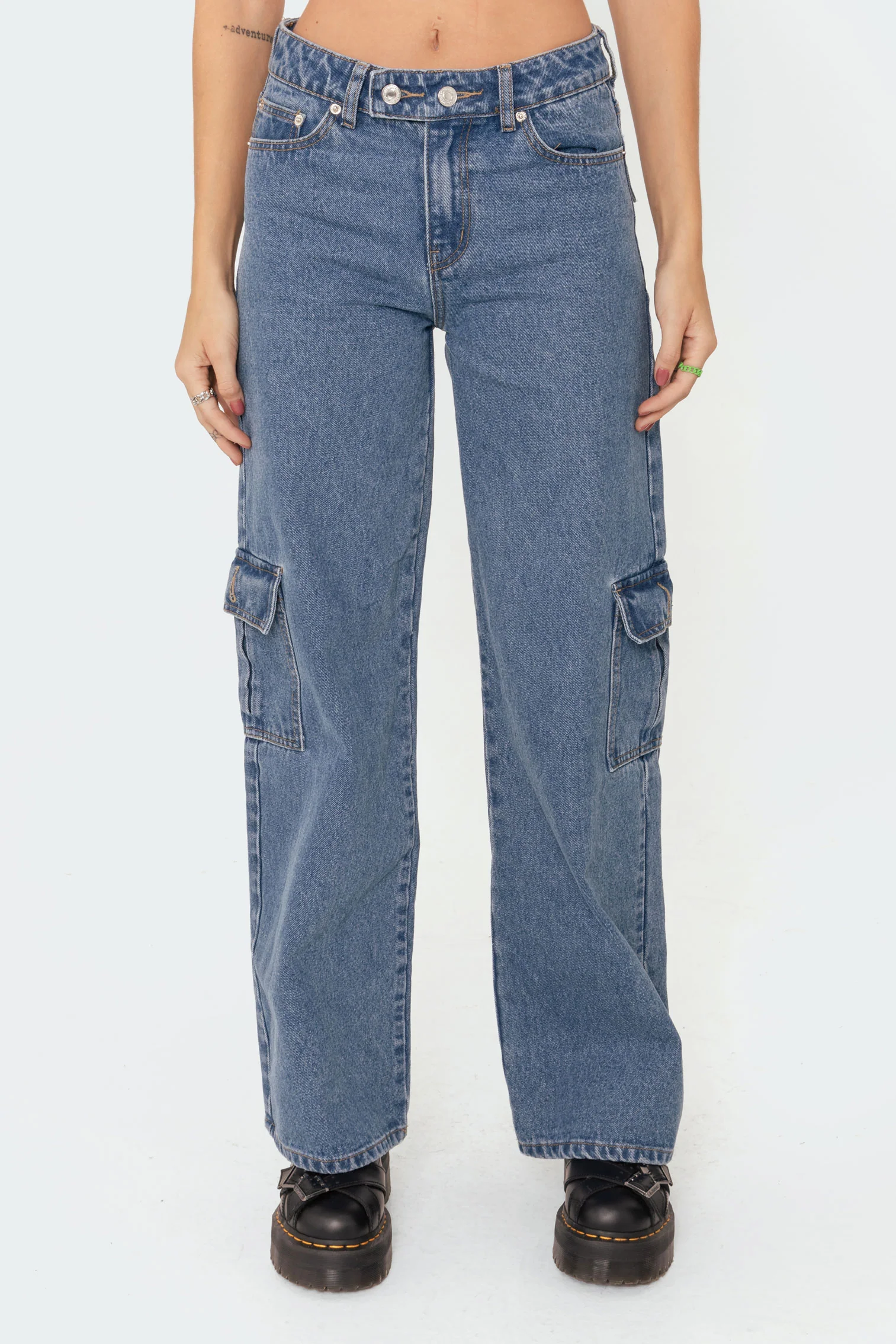 Deliah Low-Rise Cargo Jeans - Image 3