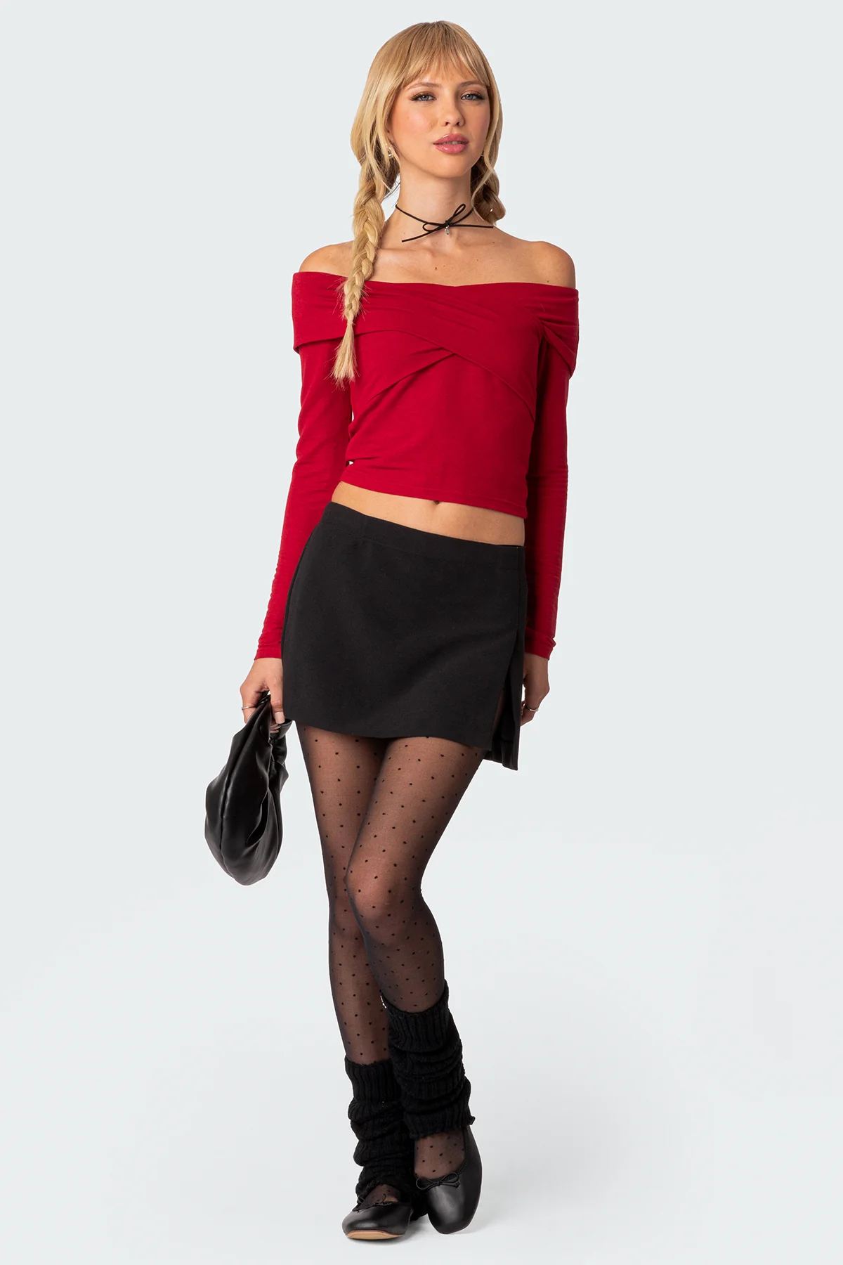 Crossover Off Shoulder Top - Image 2