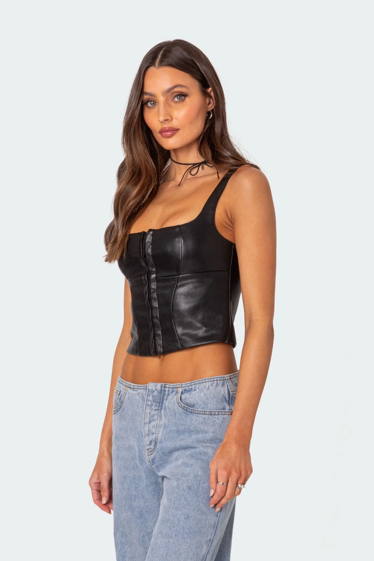 Simone Faux Leather Corset - Image 4