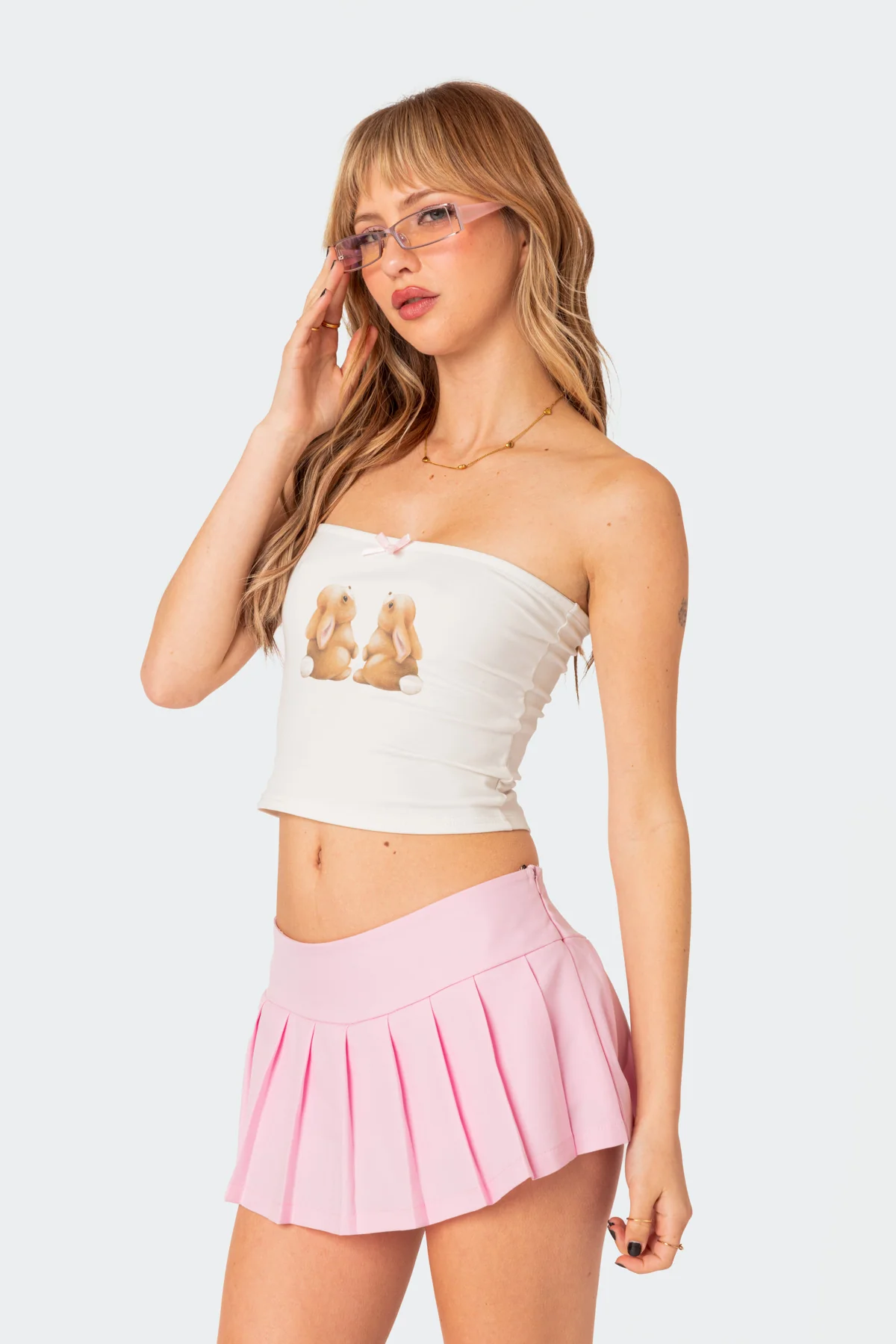 Twinning Printed Tube Top - Image 4