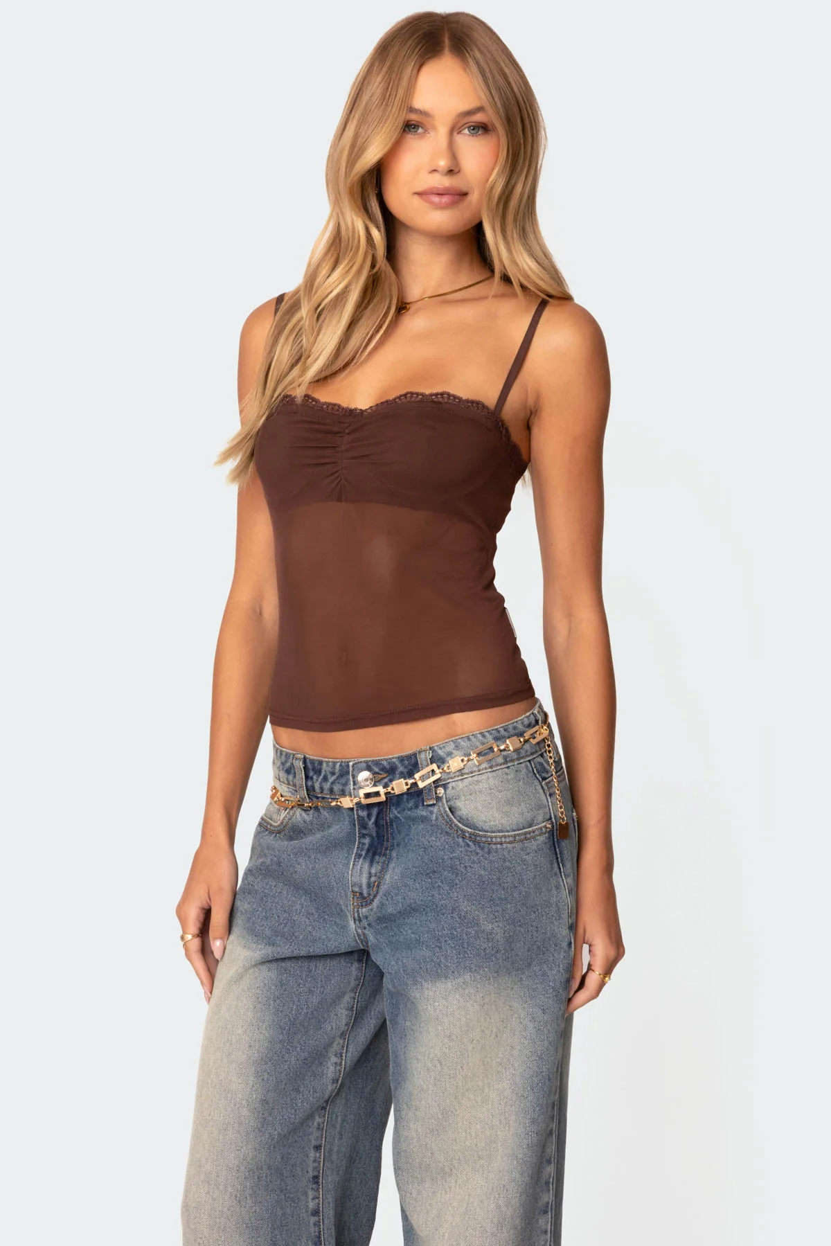 Elina Sheer Mesh Bra Top - Image 3