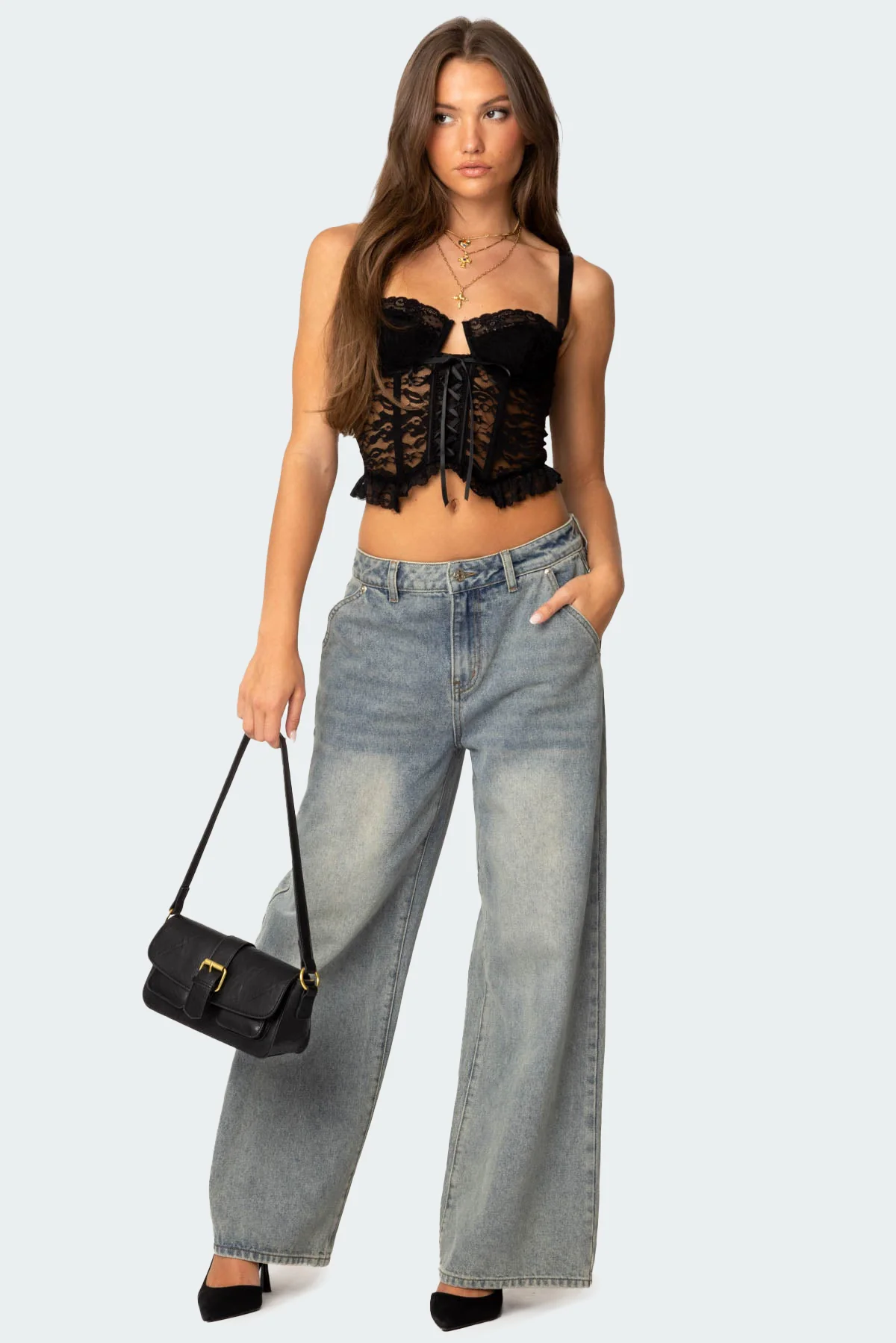 Josslyn Sheer Lace Corset - Image 2