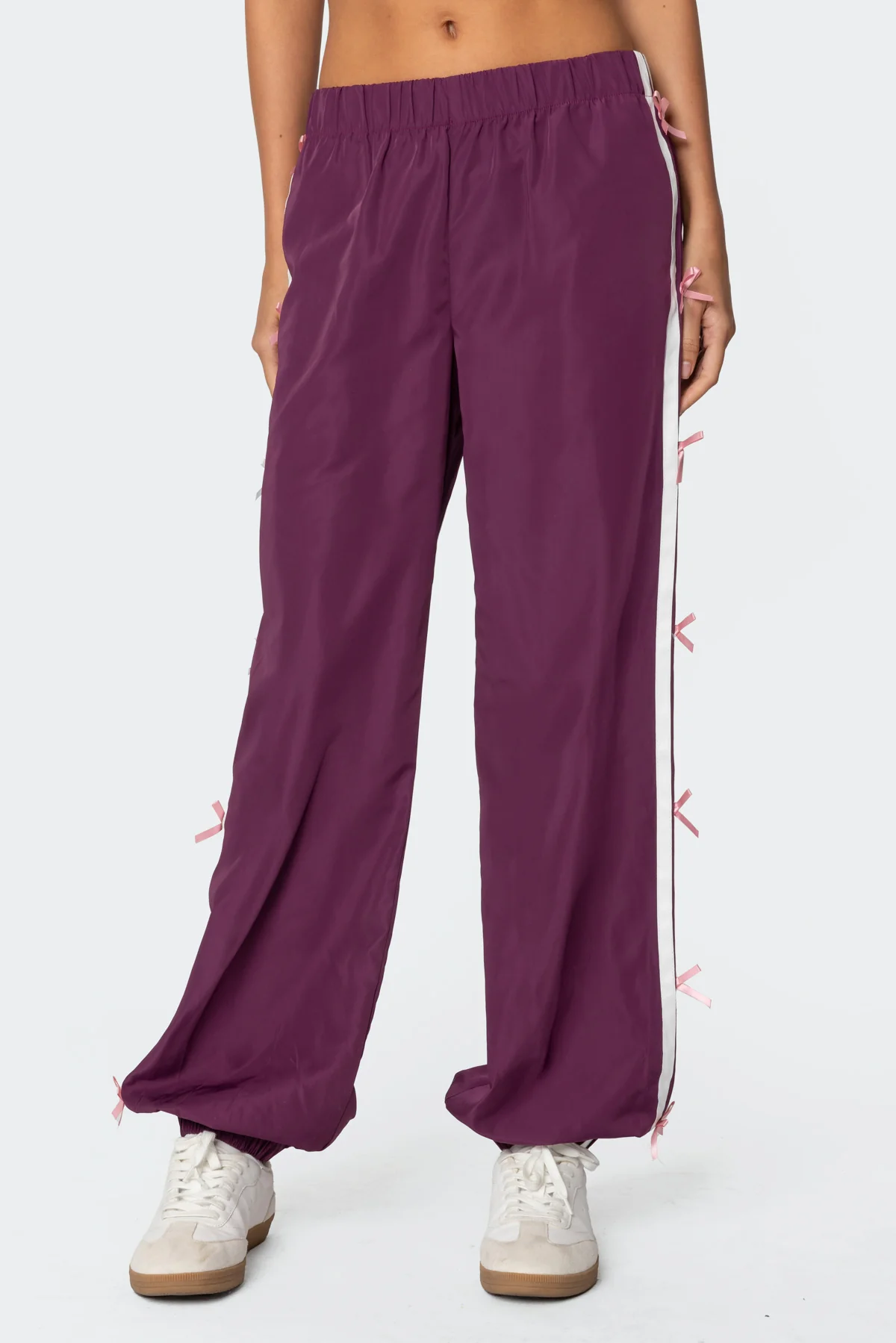 Bow Stripe Nylon Track Pants - Image 2