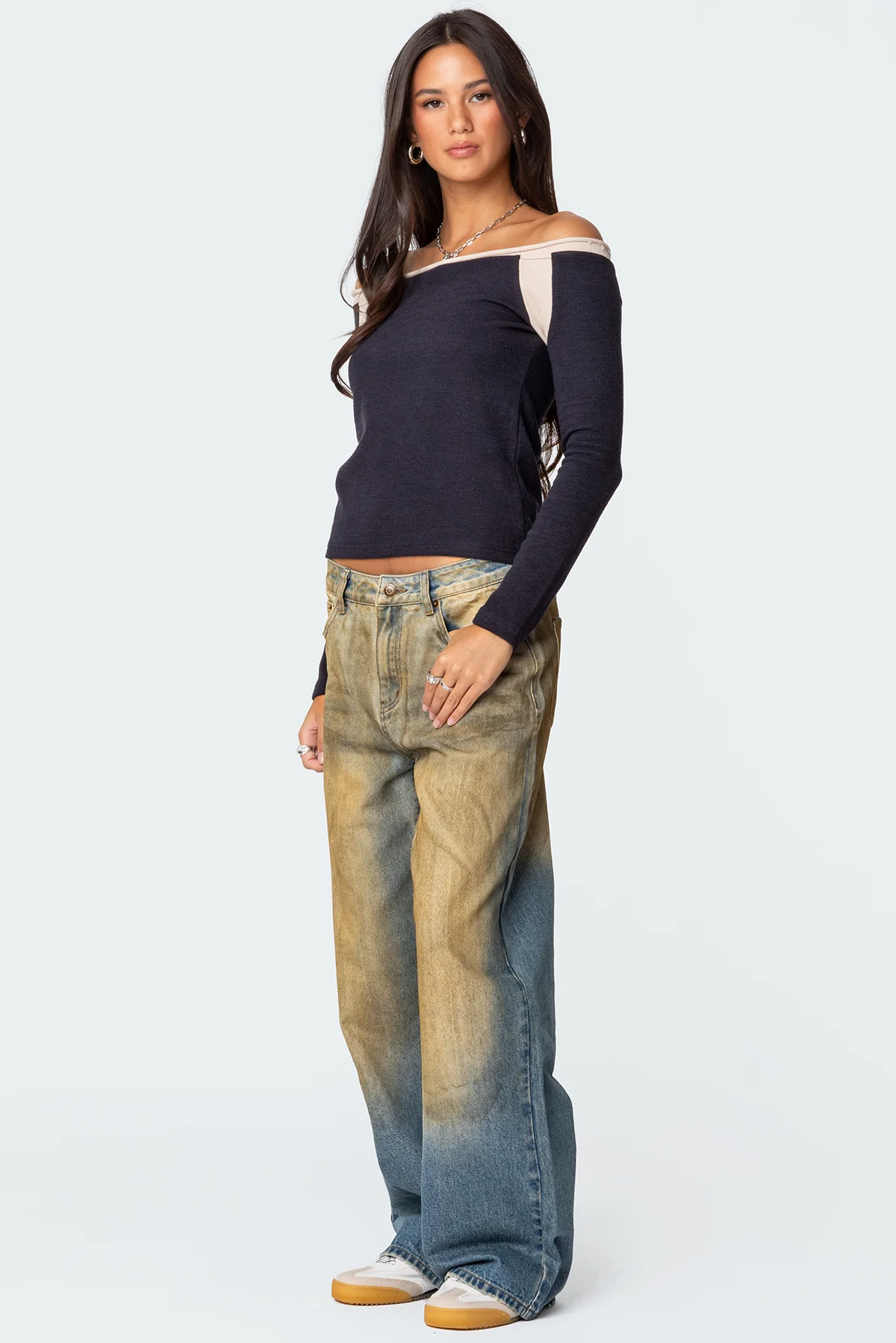 Off Shoulder Thermal Top - Image 4
