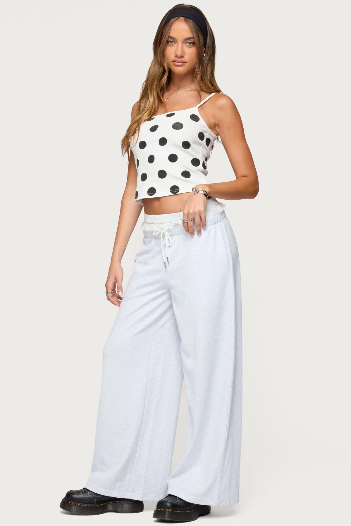 Tamia Peekaboo Ruffle Lace Sweatpants - Image 3