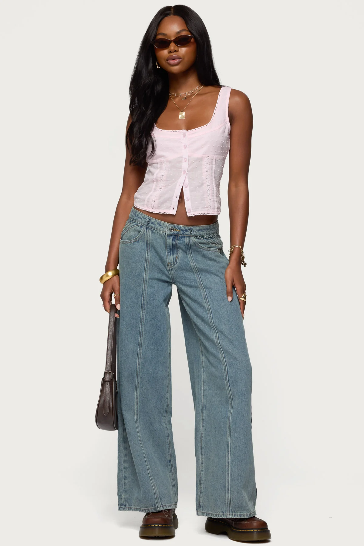 Embroidered Cotton Button Up Top - Image 2