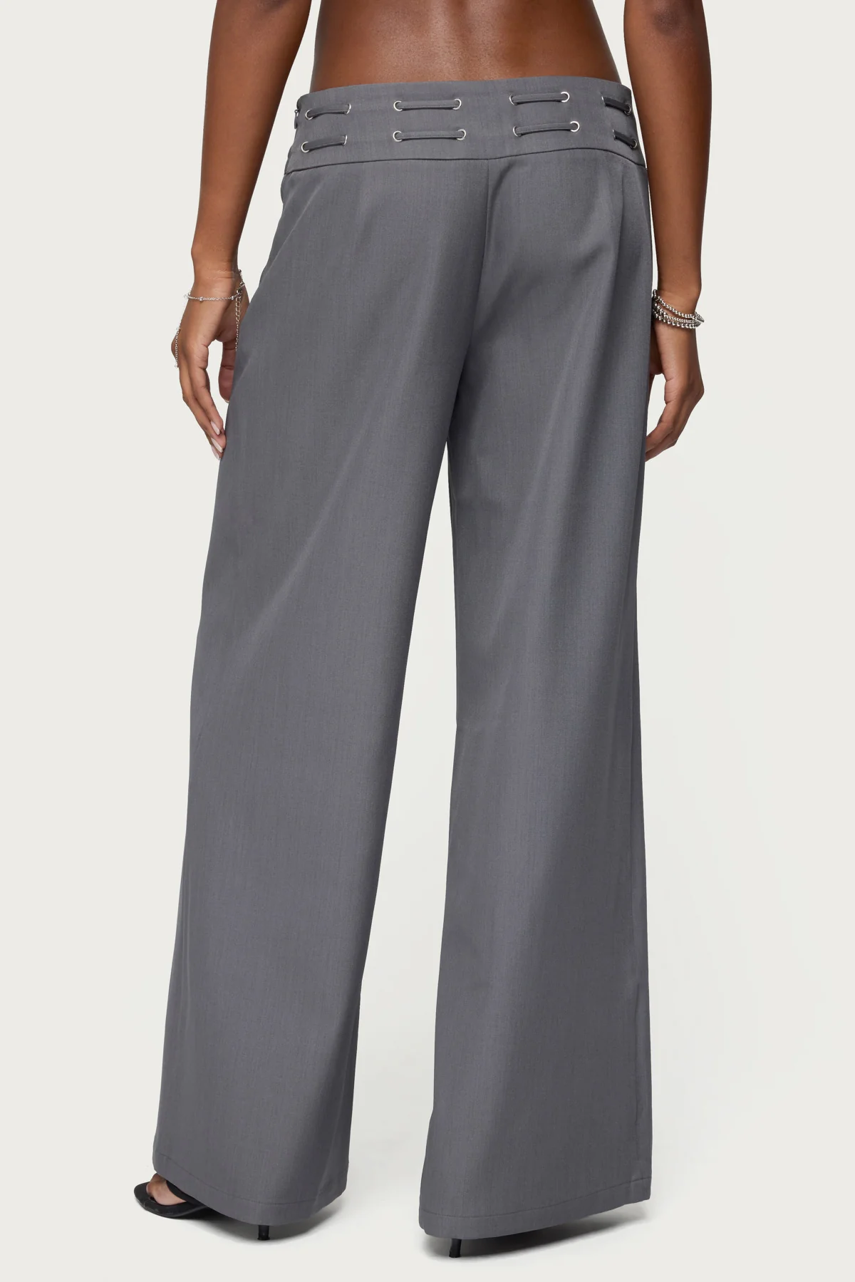 Willard Baggy Lace Up Belt Pants - Image 4