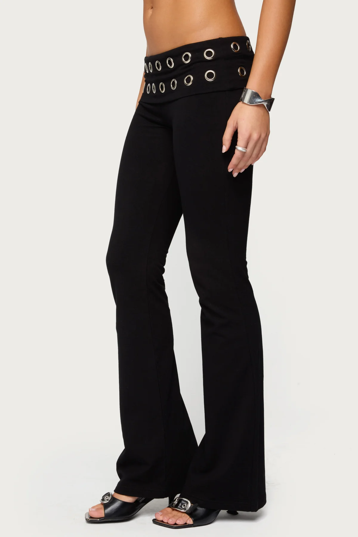 Nairobi Grommet Foldover Flared Leggings - Image 3