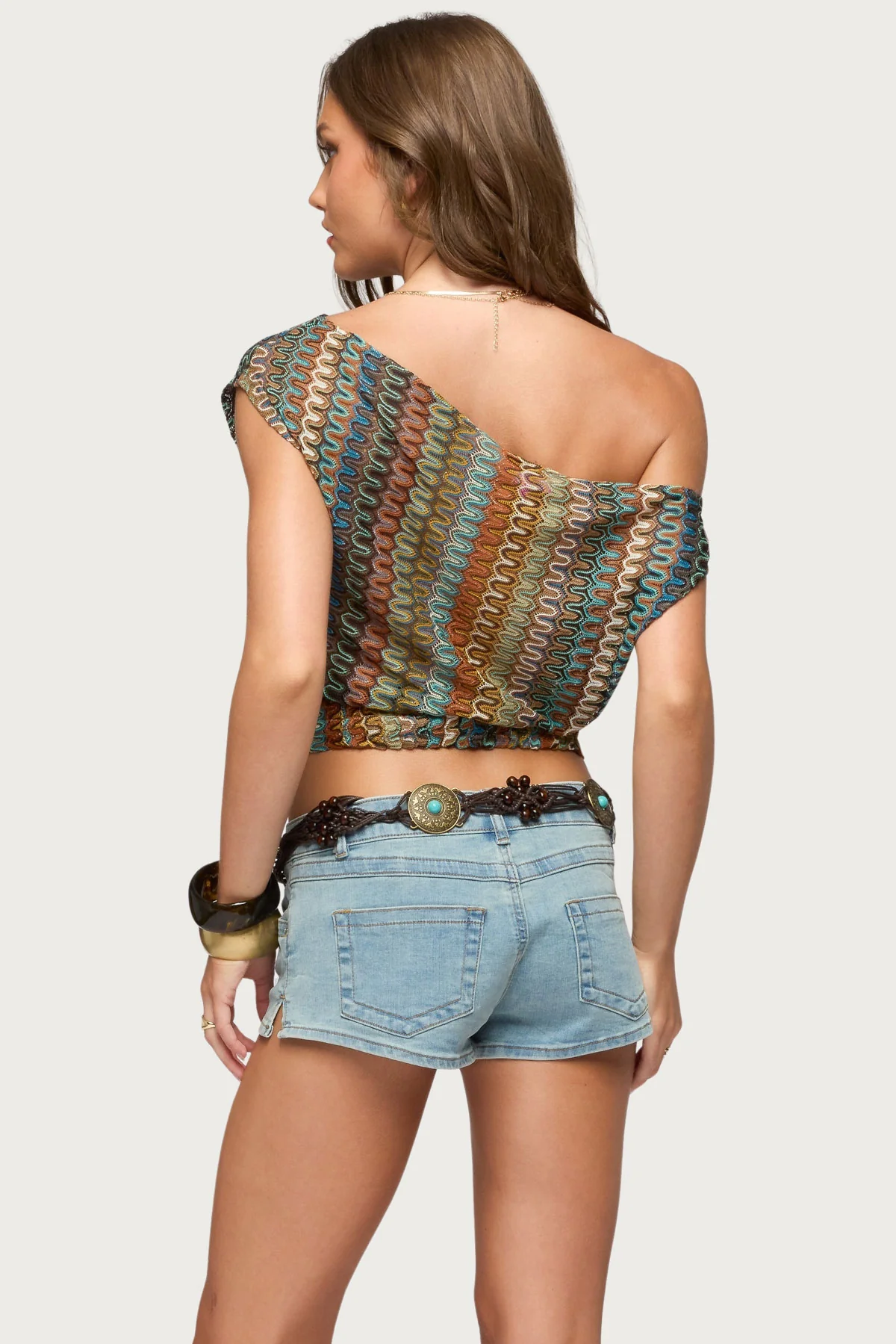 Taniya Off Shoulder Zigzag Knit Top - Image 6